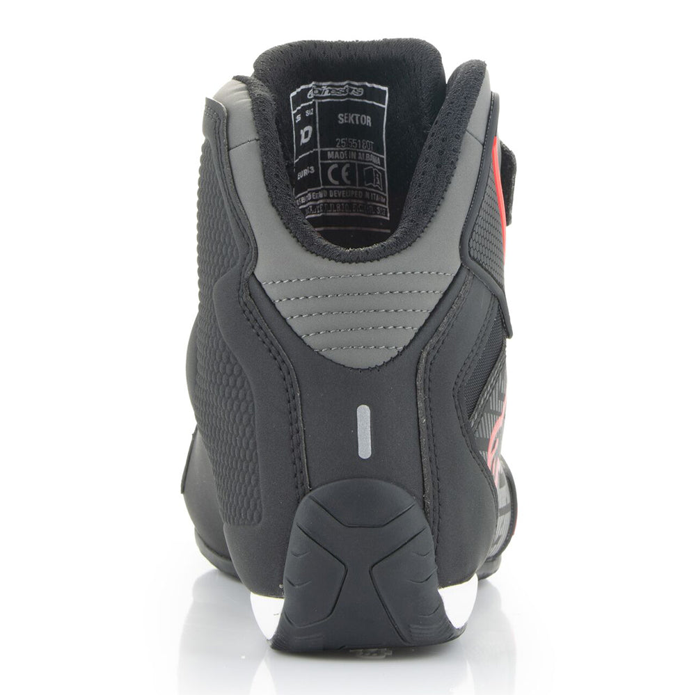 Alpinestars Sektor Motorcycle Riding Shoes (Black/Bright Red)