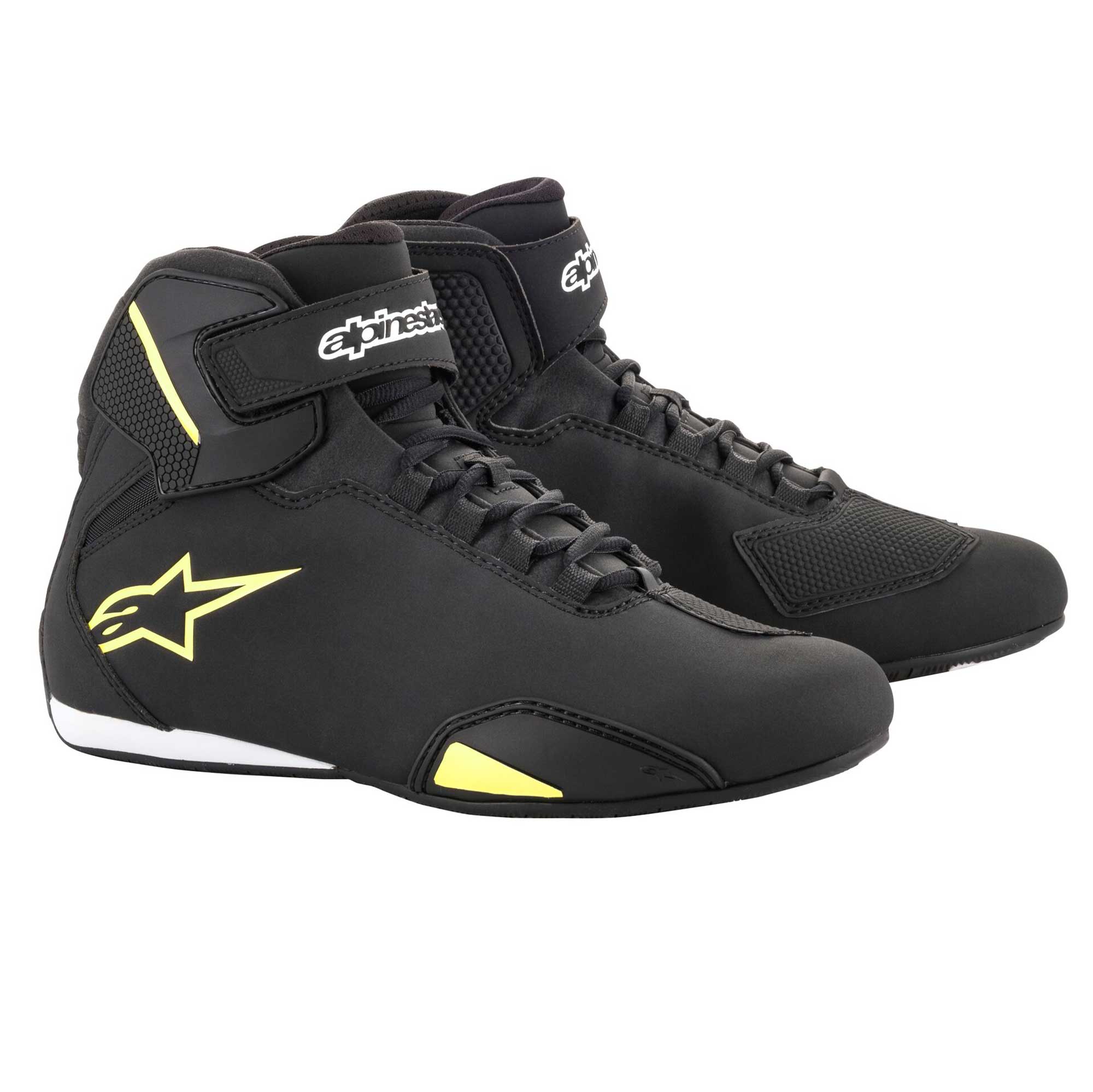 Alpinestars Sektor Motorcycle Riding Shoes (Black/Yellow Fluo)