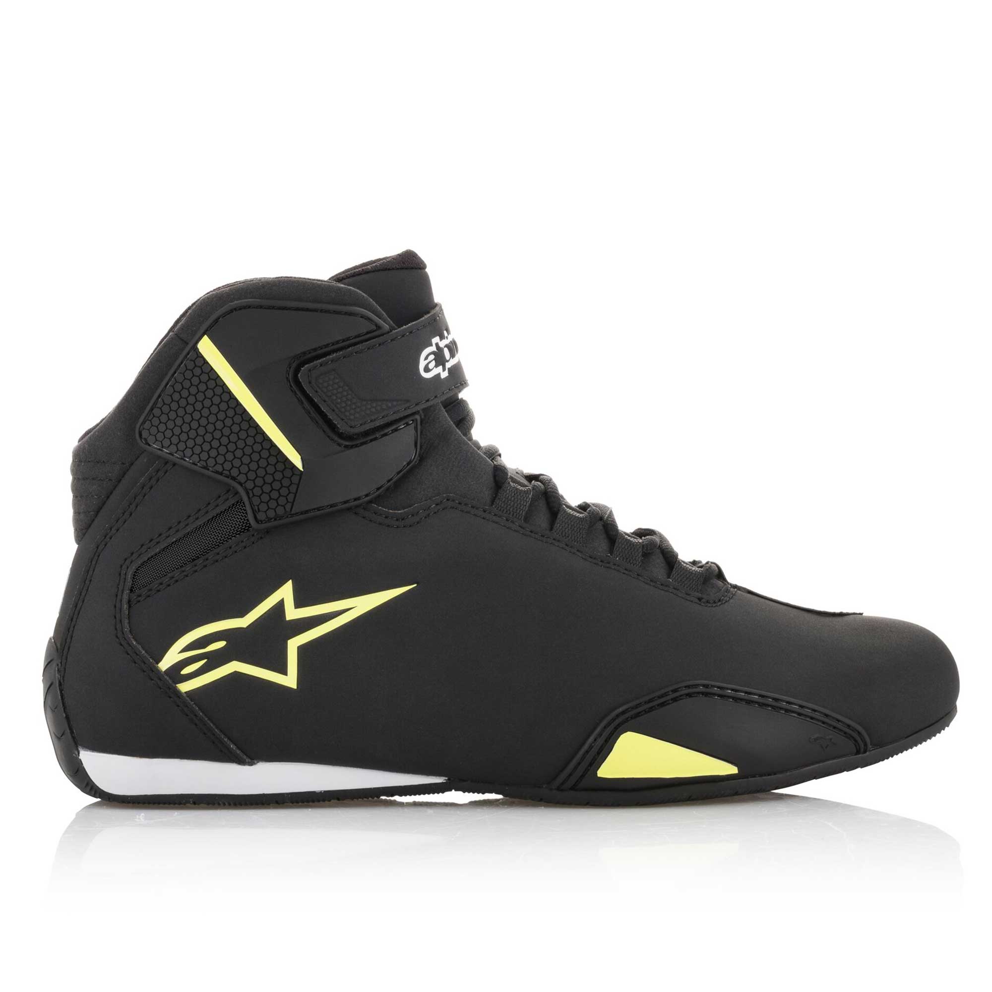 Alpinestars Sektor Motorcycle Riding Shoes (Black/Yellow Fluo)