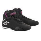 Alpinestars Women's Sektor Motorcycle Riding Shoes (Black/Fuchsia)