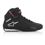 Alpinestars Women's Sektor Motorcycle Riding Shoes (Black/Fuchsia)