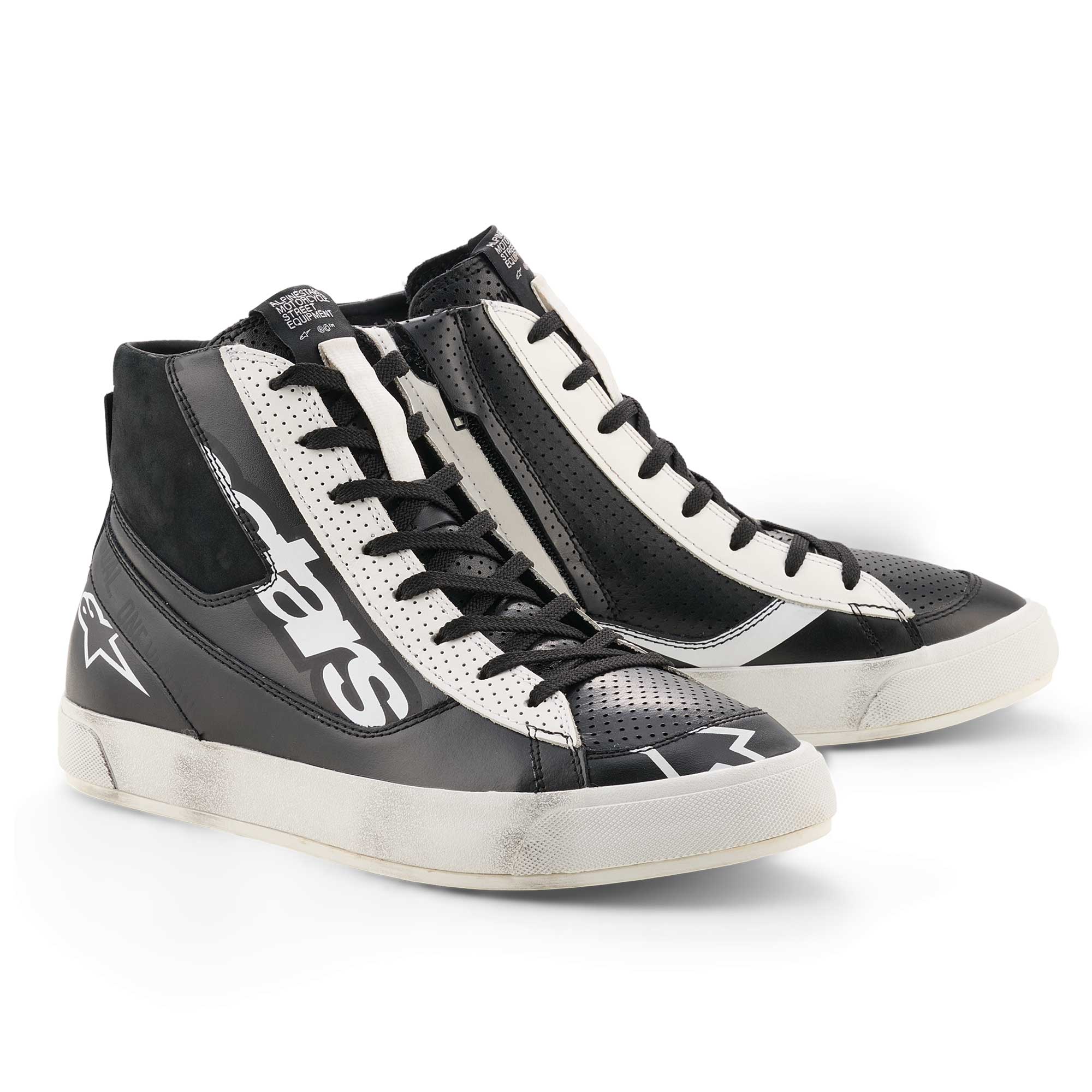 Alpinestars STATED FLAIR Motorcycle Riding Shoes (Black/White)