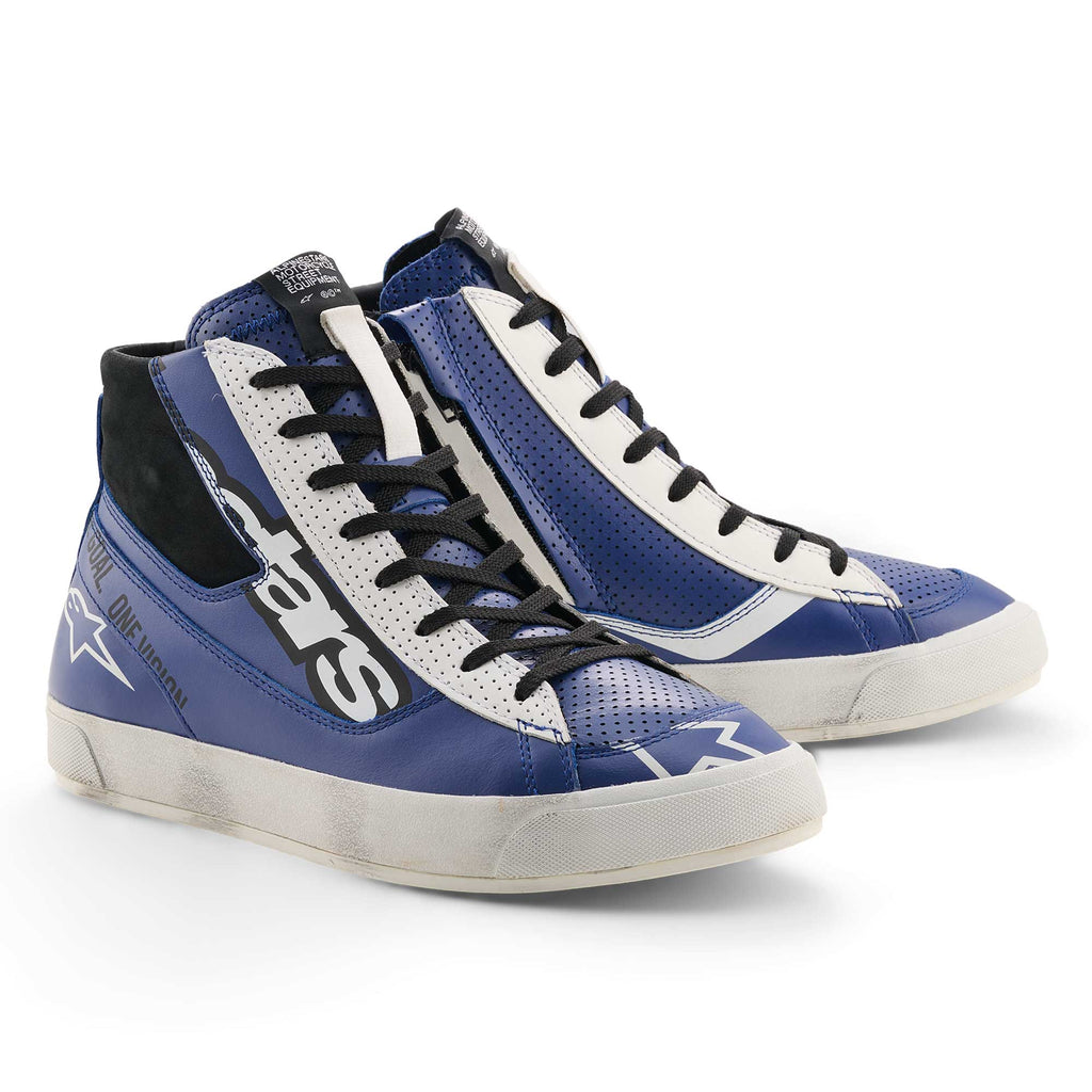 Alpinestars STATED FLAIR Motorcycle Riding Shoes (Bright Blue/White/Black)
