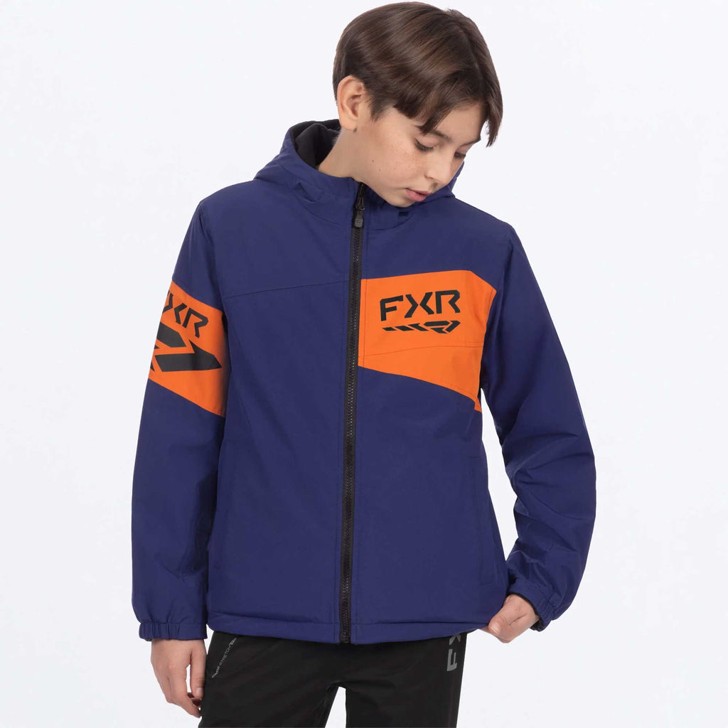 FXR Youth Jacket - ASCEND Reversible (Deep Cobalt/Jaffa Orange)