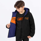 FXR Youth Jacket - ASCEND Reversible (Deep Cobalt/Jaffa Orange)