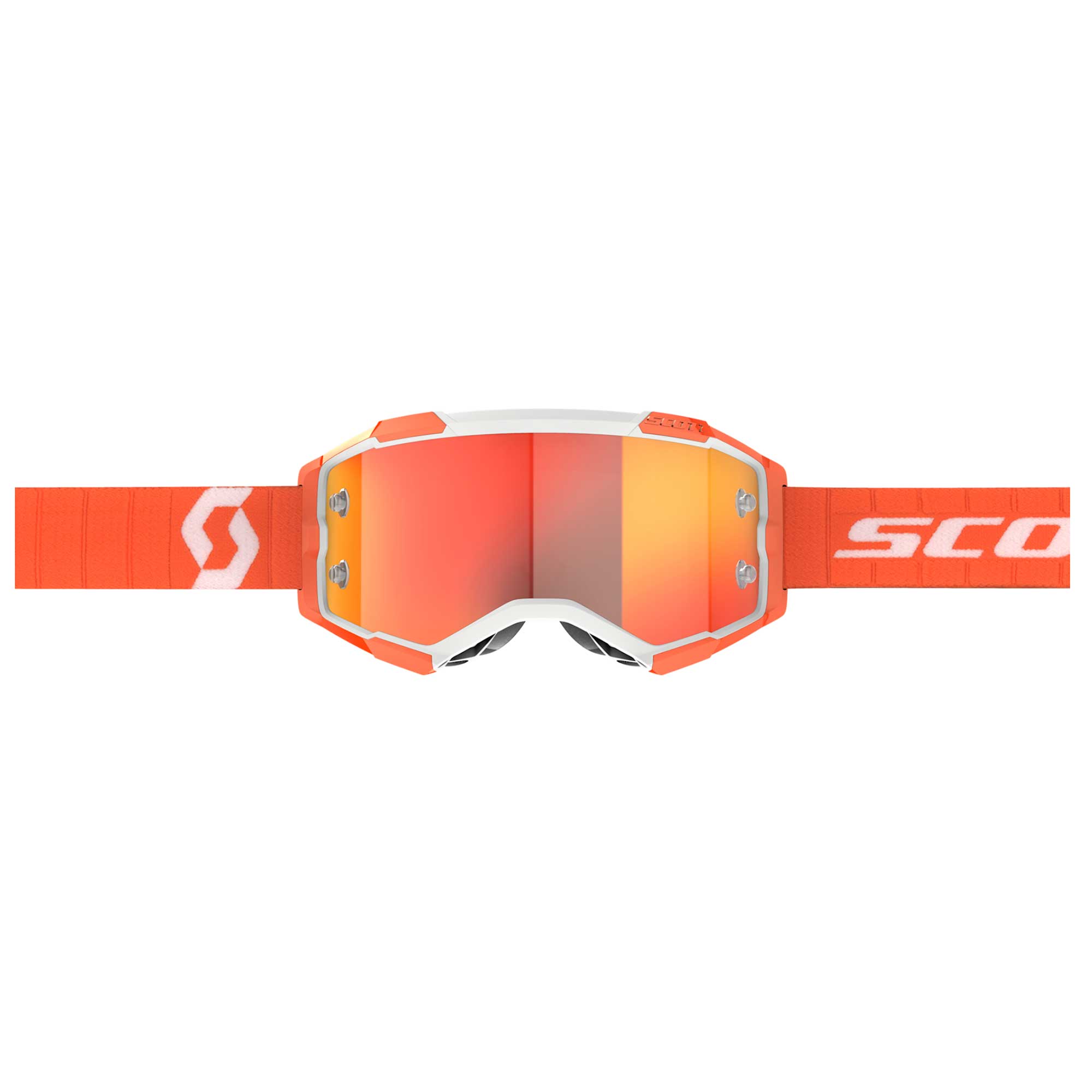 Scott FURY Goggles (Orange/White) Orange Chrome Lens