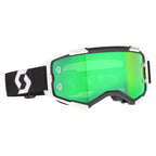 Scott FURY Goggles (Black/White) Green Chrome Lens