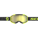 Scott FURY Goggles (Zebra Black/Neon Yellow) Yellow Chrome Lens