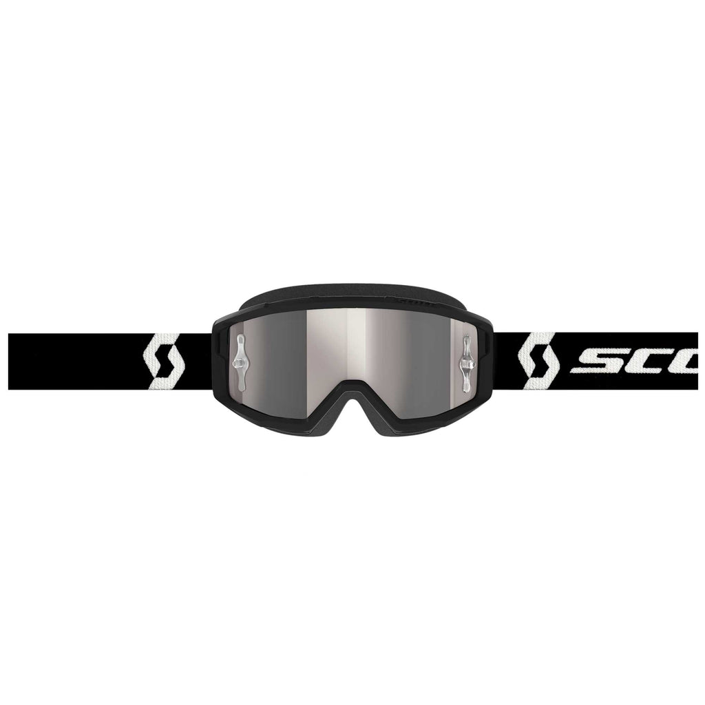 Scott PRIMAL Goggles (Black/White) Chrome Silver Lens
