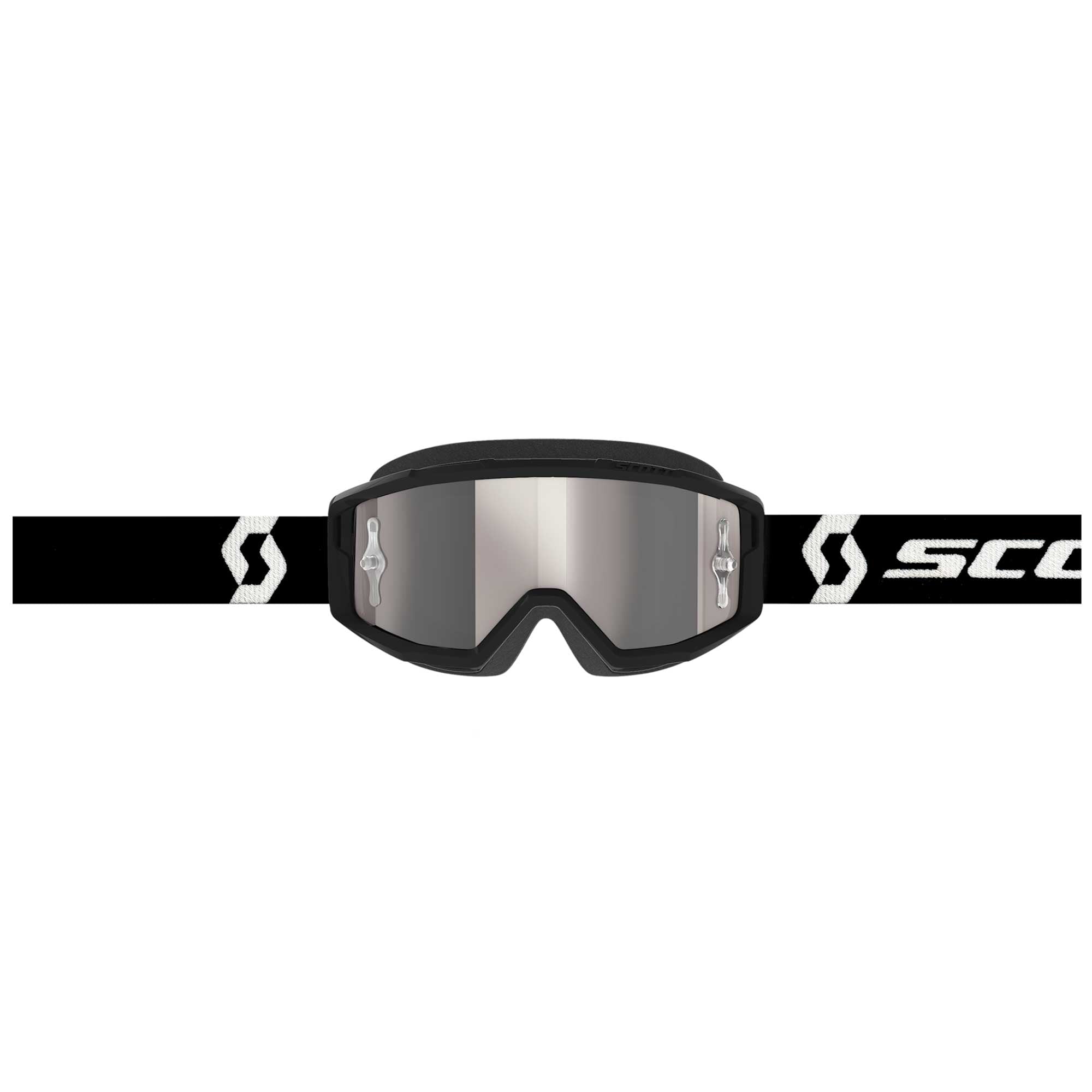 Scott PRIMAL Goggles (Black/White) Chrome Silver Lens