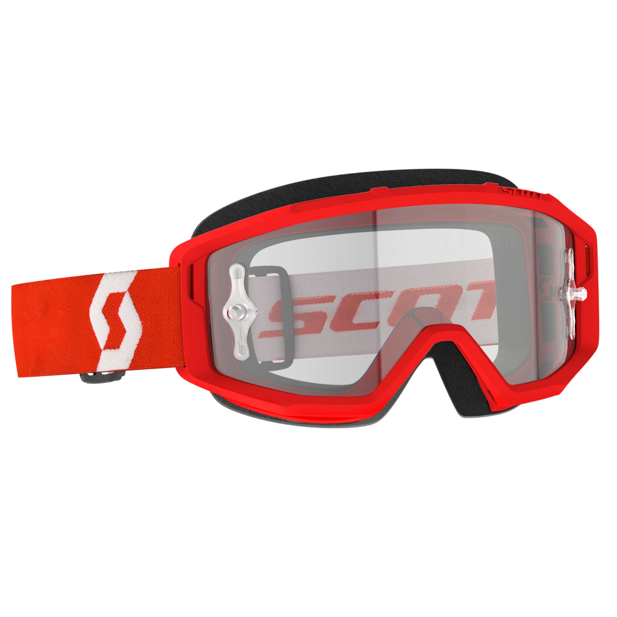Scott PRIMAL Goggles (Red/White) Clear Lens