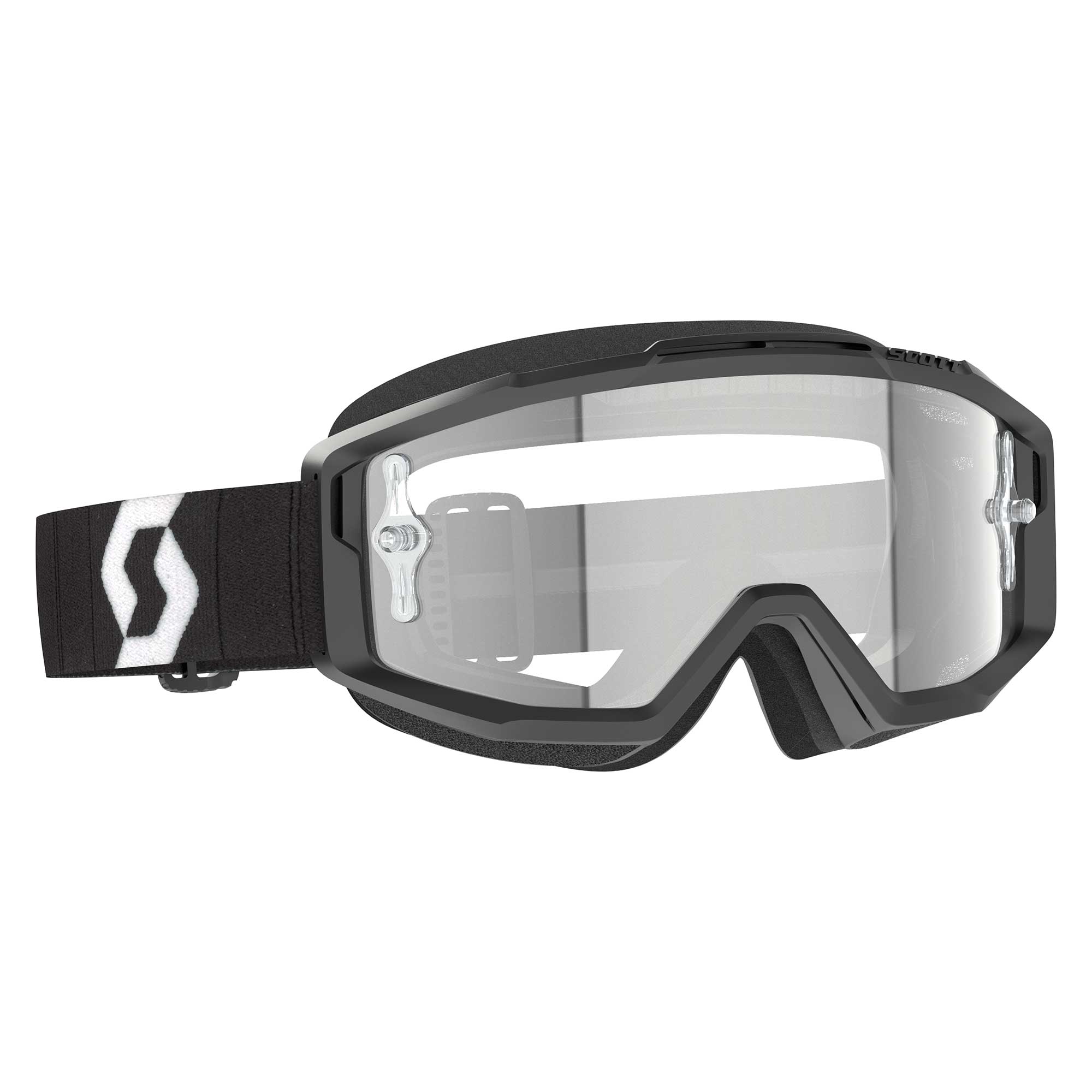 Scott SPLIT OTG Goggles (Black/White) Clear Lens