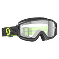 Scott SPLIT OTG Goggles (Zebra Black/Neon Yellow) Clear Lens