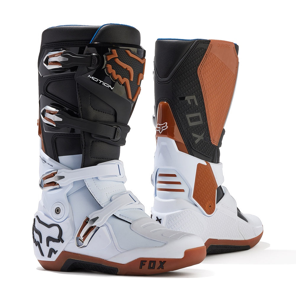 FOX Racing MOTION Motocross Boots (Black/White/Gum)