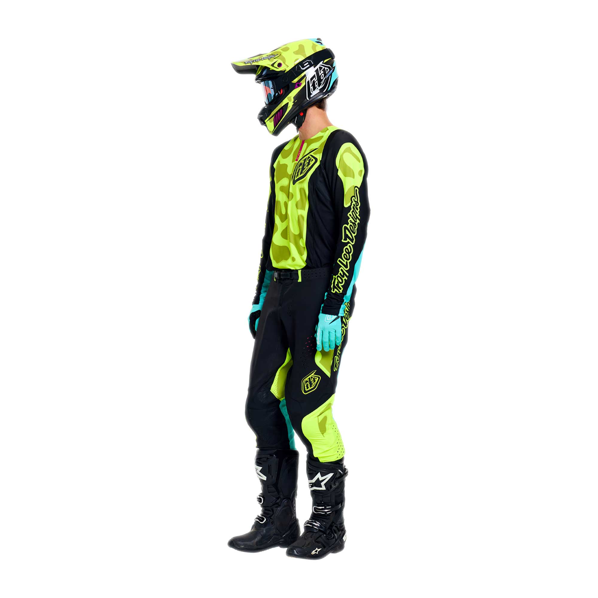 Troy Lee Designs MX | SX Jersey & Pant Kit Deal SE PRO MYTH (Black / Fluo Yellow)