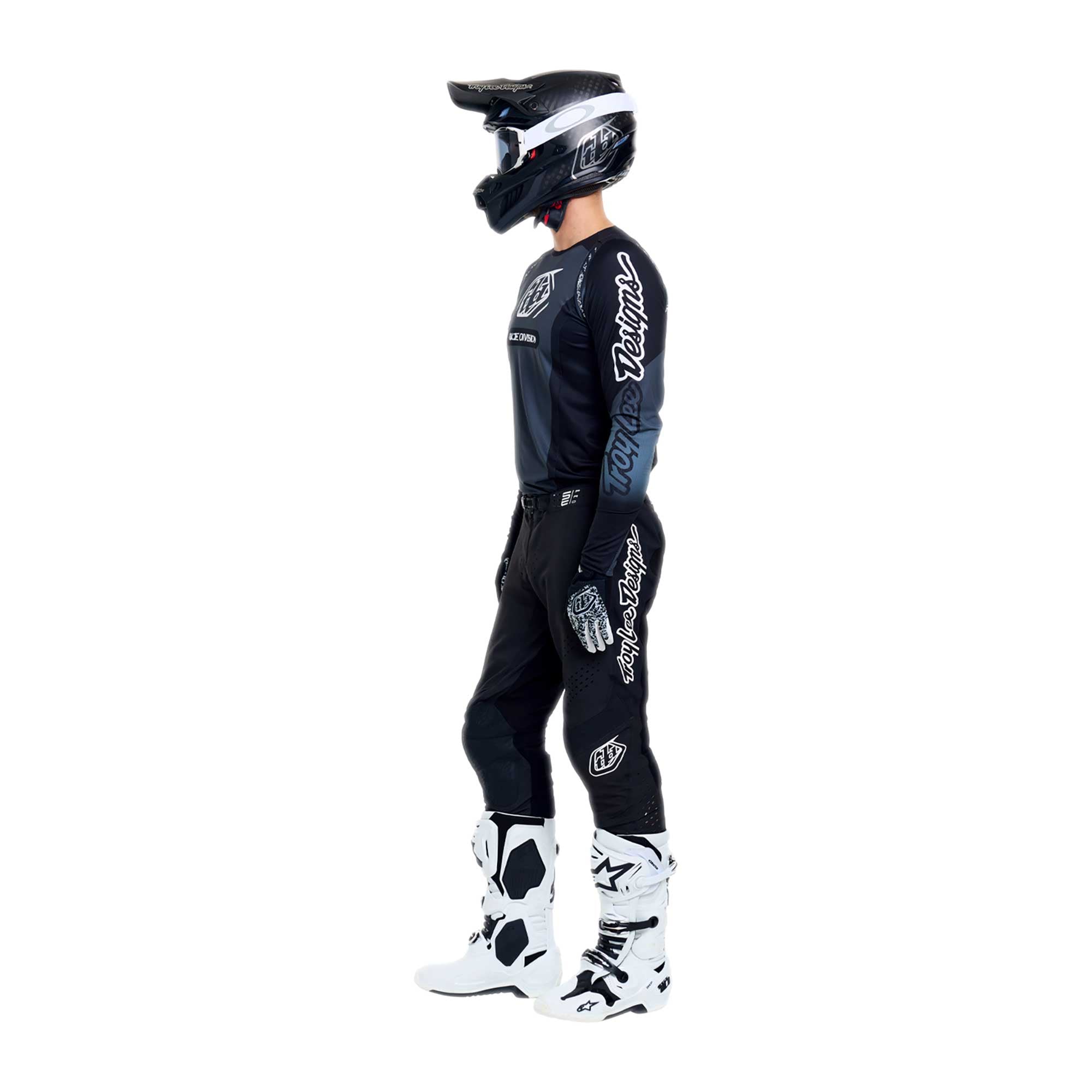 Troy Lee Designs MX | SX Jersey & Pant Kit Deal SE PRO SEVER (Black / Dark Gray)