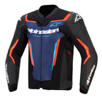 Alpinestars GP FORCE V2 Motorcycle Leather Sports Jacket (Black/Blue/Red Fluo)