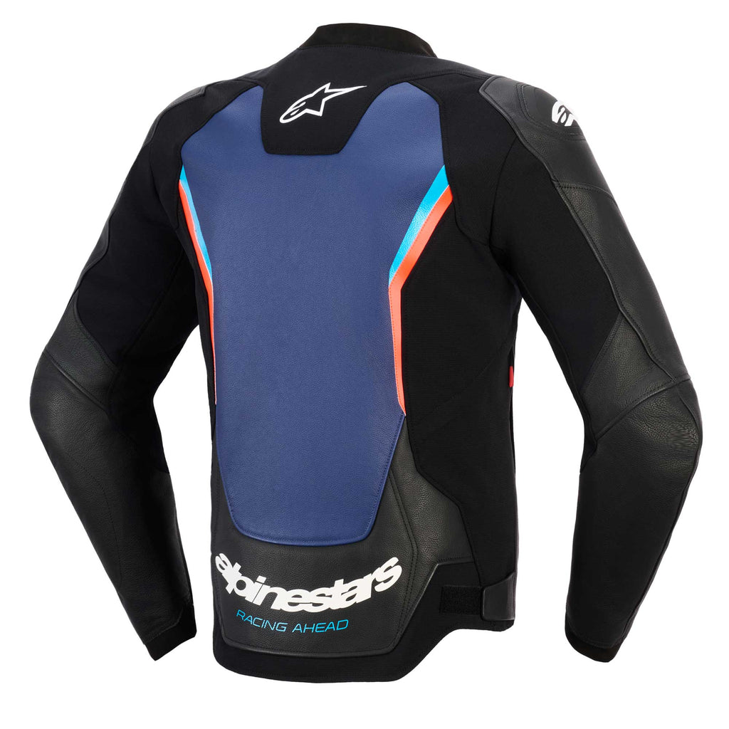 Alpinestars GP FORCE V2 Motorcycle Leather Sports Jacket (Black/Blue/Red Fluo)