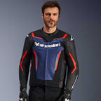 Alpinestars GP FORCE V2 Motorcycle Leather Sports Jacket (Black/Blue/Red Fluo)