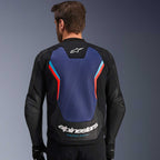 Alpinestars GP FORCE V2 Motorcycle Leather Sports Jacket (Black/Blue/Red Fluo)