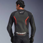 Alpinestars GP FORCE V2 Airflow Motorcycle Leather Jacket (Black/Red Fluo)