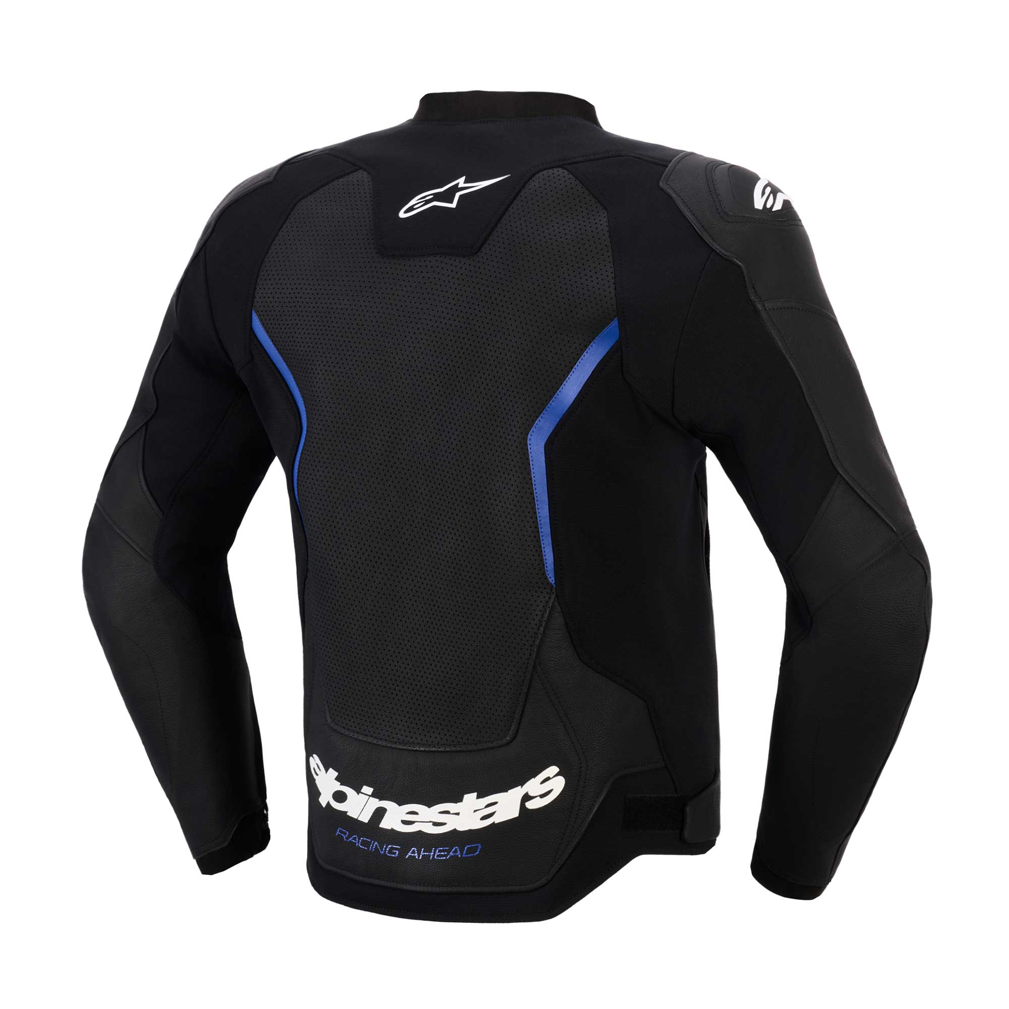 Alpinestars GP FORCE AIR V2 Motorcycle Leather Vented Jacket (Black/Metalic Blue)
