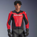 Alpinestars GP FORCE V2 Airflow Motorcycle Leather Jacket (Red/Red Fluo/Black)