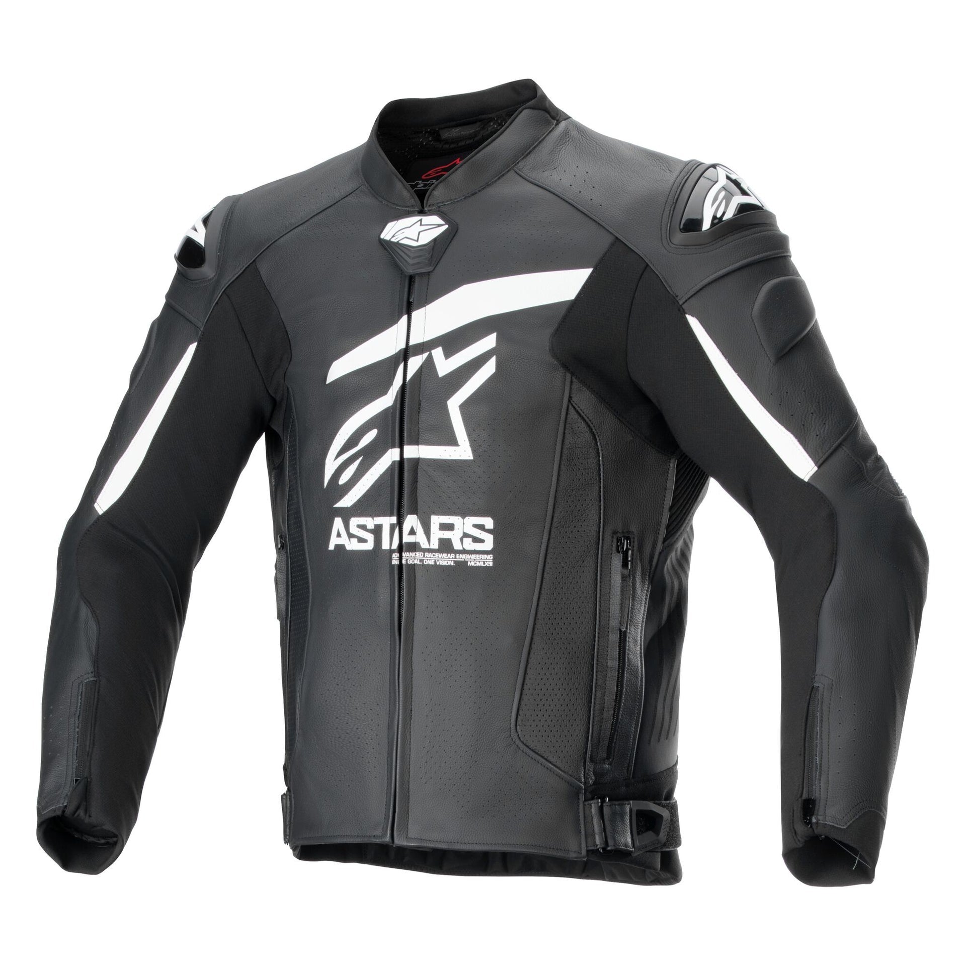 Alpinestars GP Plus R V4 Airflow Motorcycle Leather Jacket (Black/White)