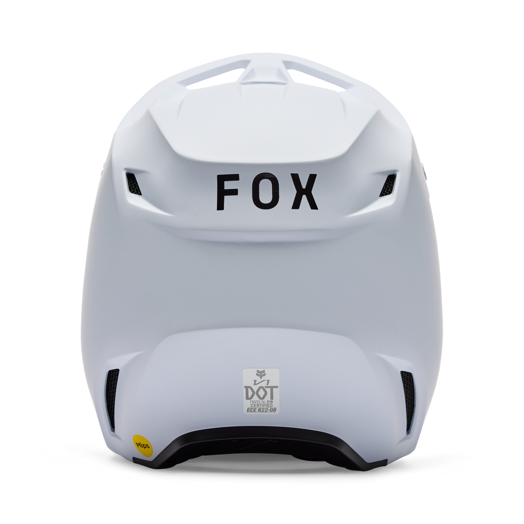 FOX Racing Youth V1 Solid MX Helmet (Matte White)