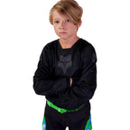 FOX Racing Youth 180 BLACKOUT MX Jersey (Black/Black)