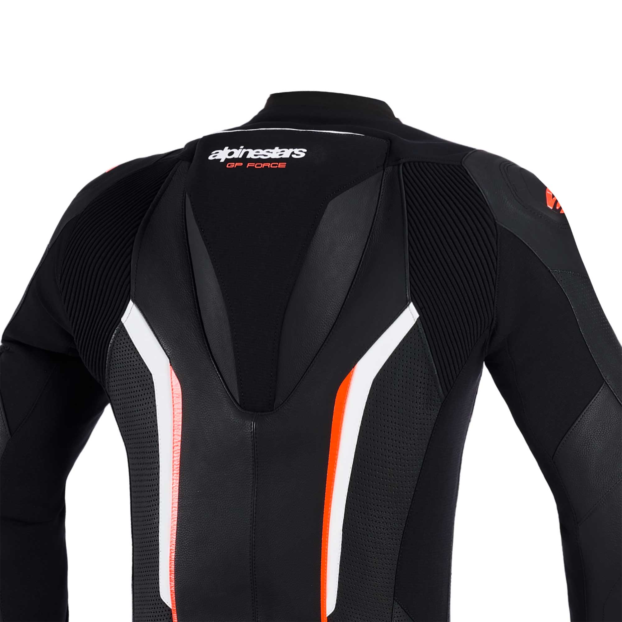 Alpinestars GP Force V2 Motorcycle Leather Race 1pc Suit (Black/White/Red Fluo)