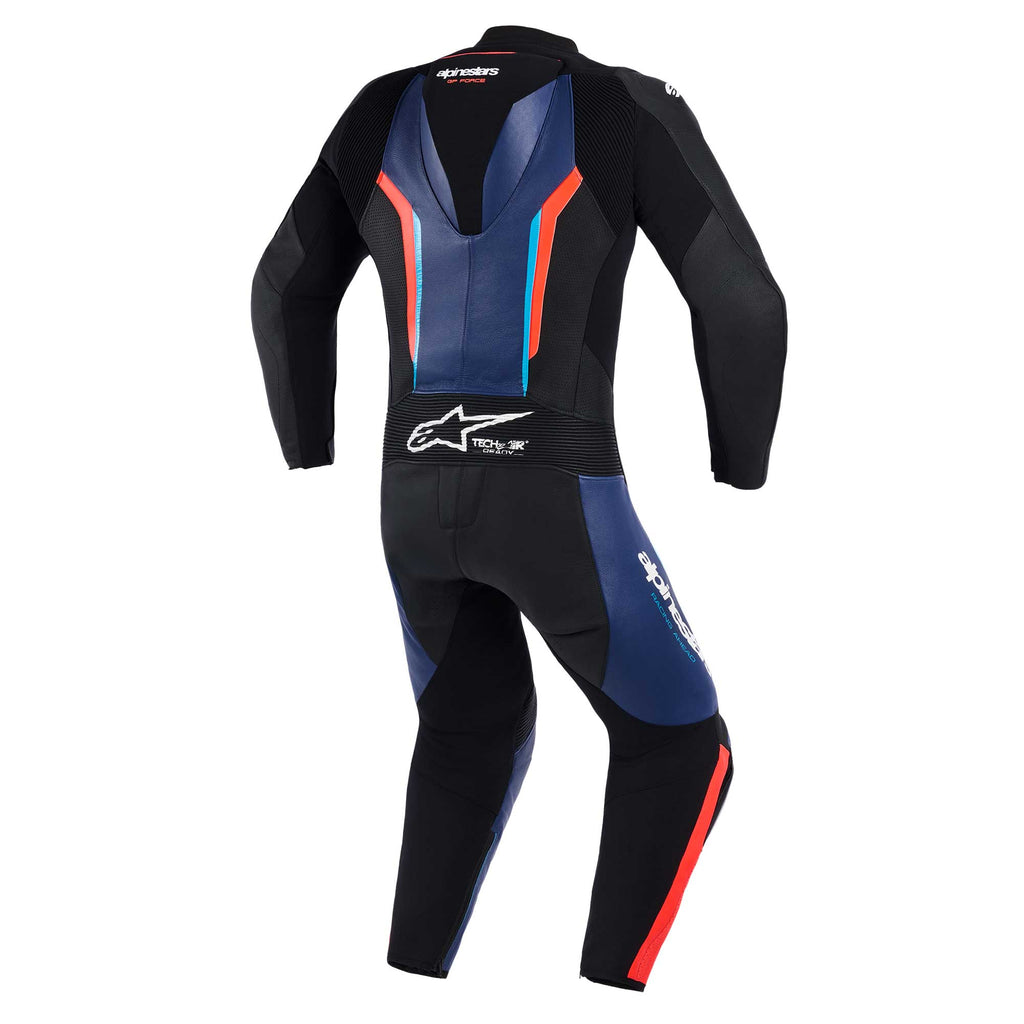 Alpinestars GP Force V2 Motorcycle Leather Race 1pc Suit (Black/Blue/Red Fluo)