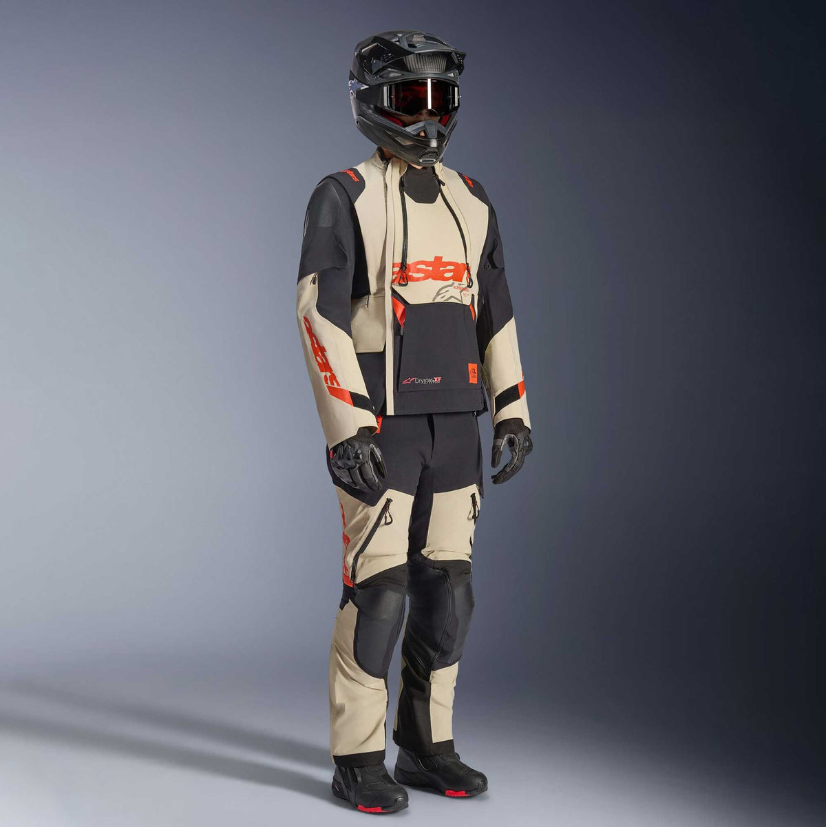 Alpinestars HAROK PRO Drystar XF Laminated Motorcycle Adventure Textile Jacket - Waterproof (Mastic/Black)