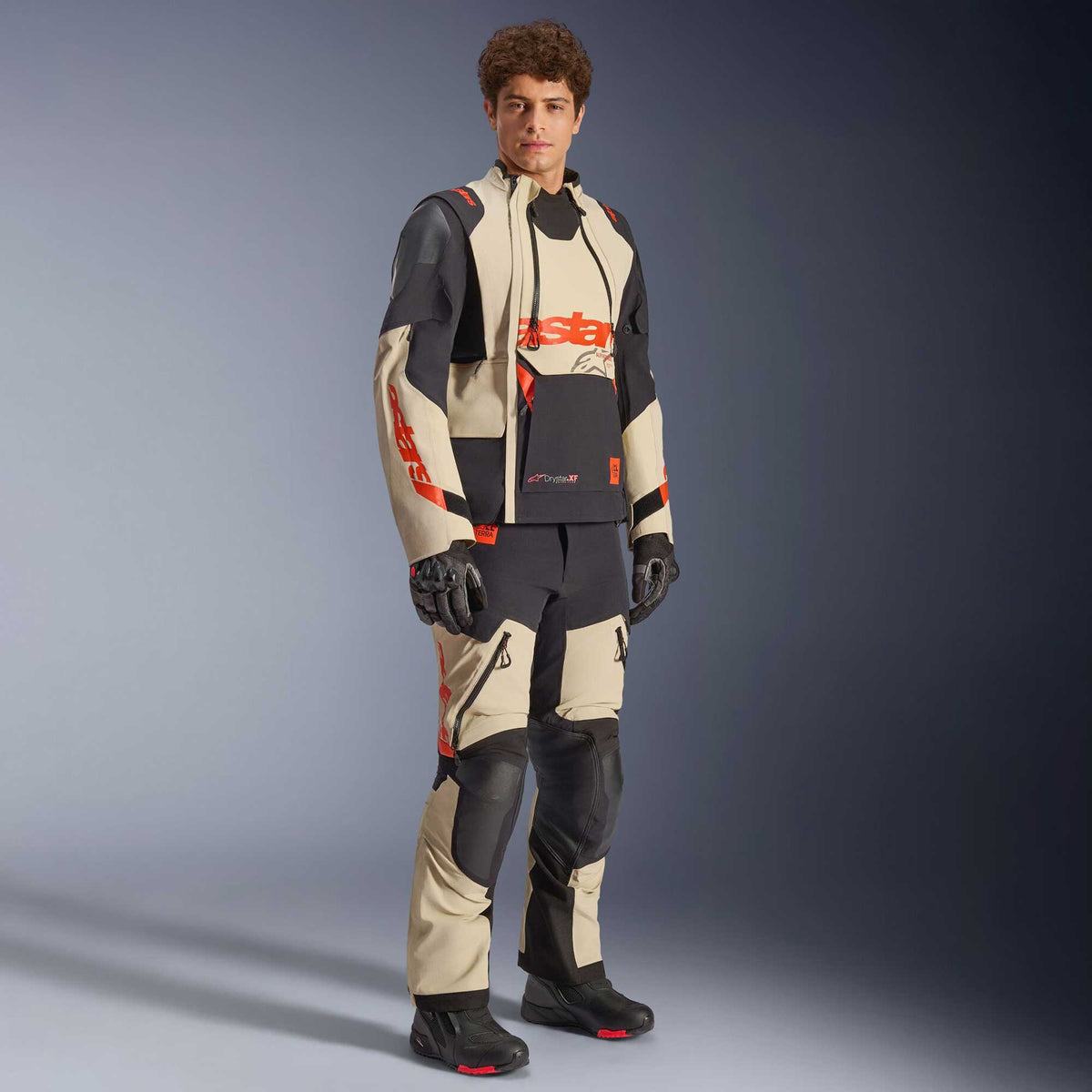 Alpinestars Halo PRO Drystar XF Laminated Motorcycle Adventure Textile Jacket - Waterproof (Mastic/Black)