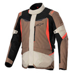 Alpinestars ST-1 Waterproof Motorcycle Adventure Textile Jacket (Dark Khaki/Sand/Black/Red Fluo)