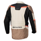 Alpinestars ST-1 Waterproof Motorcycle Adventure Textile Jacket (Dark Khaki/Sand/Black/Red Fluo)