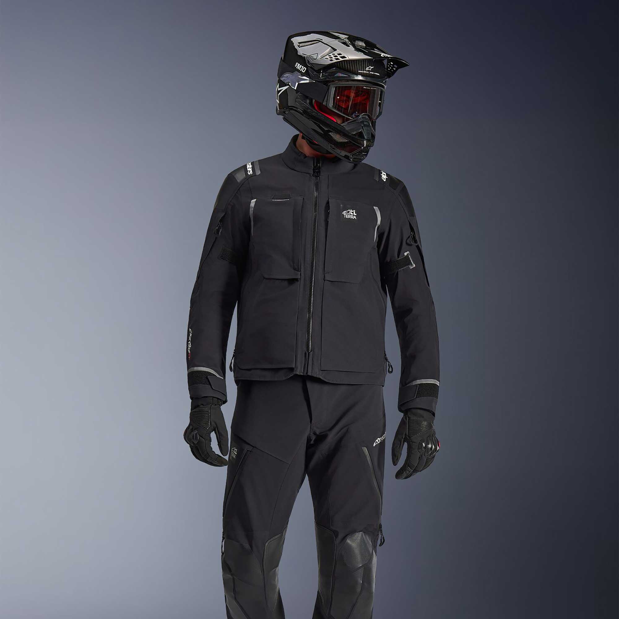 Alpinestars ANDES PRO Drystar XF Motorcycle Textile Adventure Touring Jacket (Black/Dark Grey)