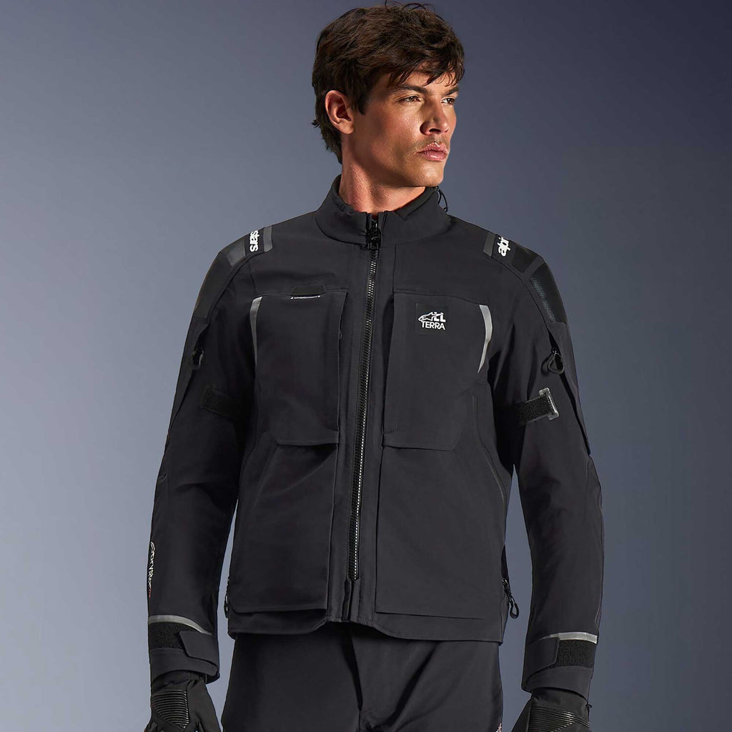 Alpinestars ANDES PRO Drystar XF Motorcycle Textile Adventure Touring Jacket (Black/Dark Grey)