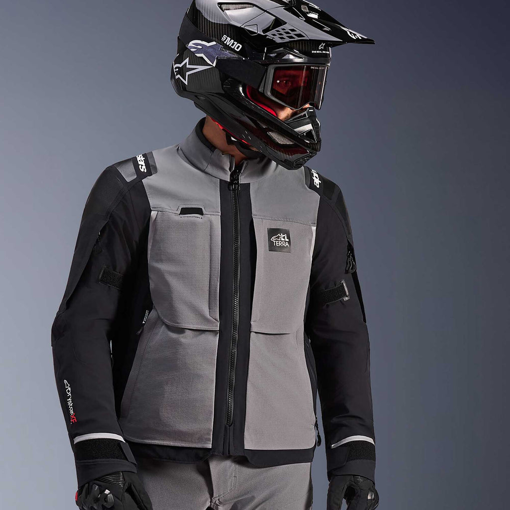 Alpinestars ANDES PRO Drystar XF Motorcycle Textile Adventure Touring Jacket (Dark Grey/Black)