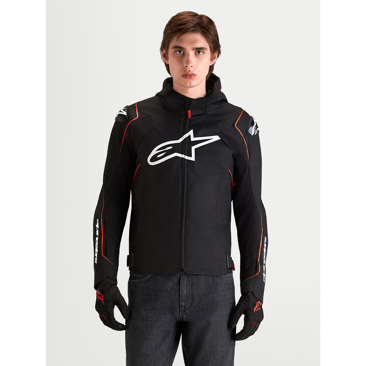 Alpinestars ZACA V2 Waterproof Jacket (Black/Red Fluo)