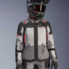 Alpinestars Women's Andes Drystar V4 Motorcycle Textile Jacket (Ice Grey/Dark Grey/Black/Coral Fluo)