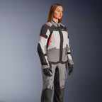 Alpinestars Women's Andes Drystar V4 Motorcycle Textile Jacket (Ice Grey/Dark Grey/Black/Coral Fluo)