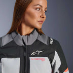 Alpinestars Women's Andes Drystar V4 Motorcycle Textile Jacket (Ice Grey/Dark Grey/Black/Coral Fluo)
