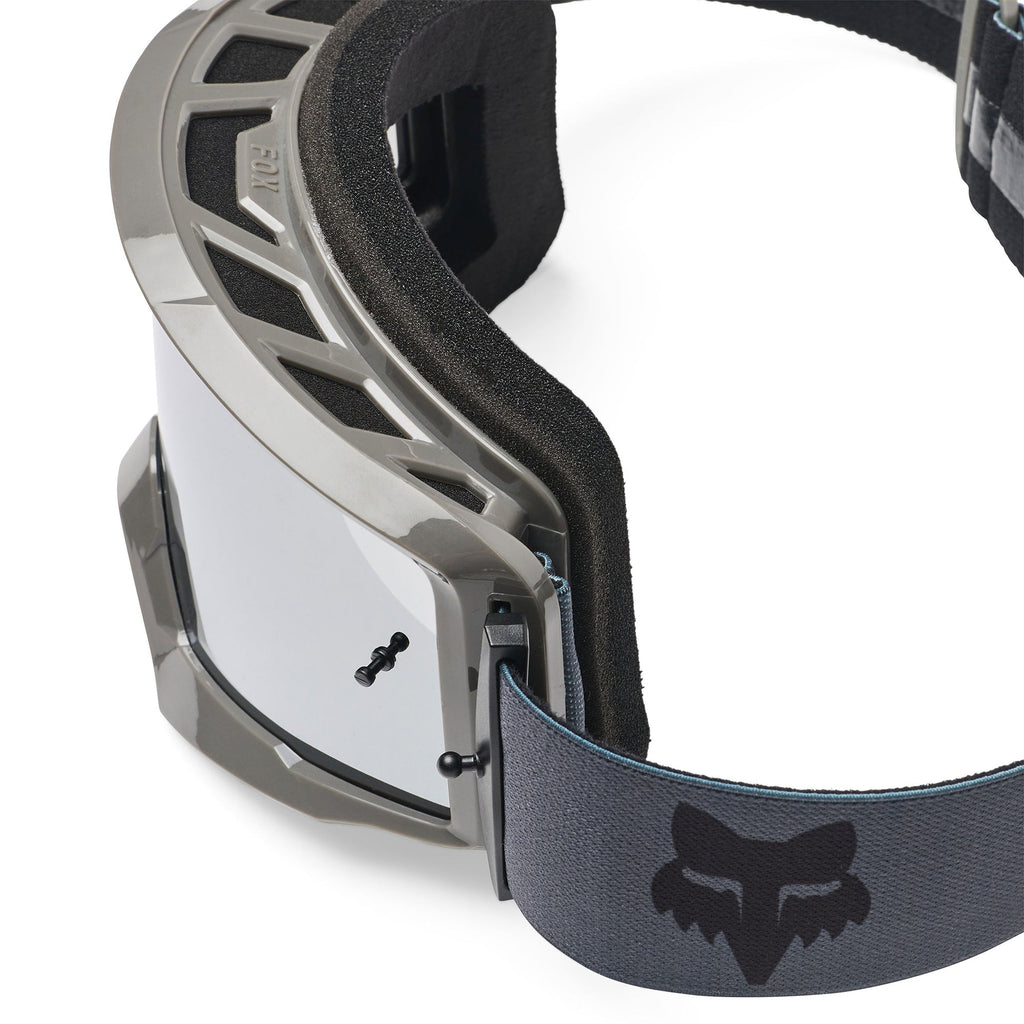FOX Racing MAIN V3 CORE MX Goggles (Pewter) Mirror Silver Lens