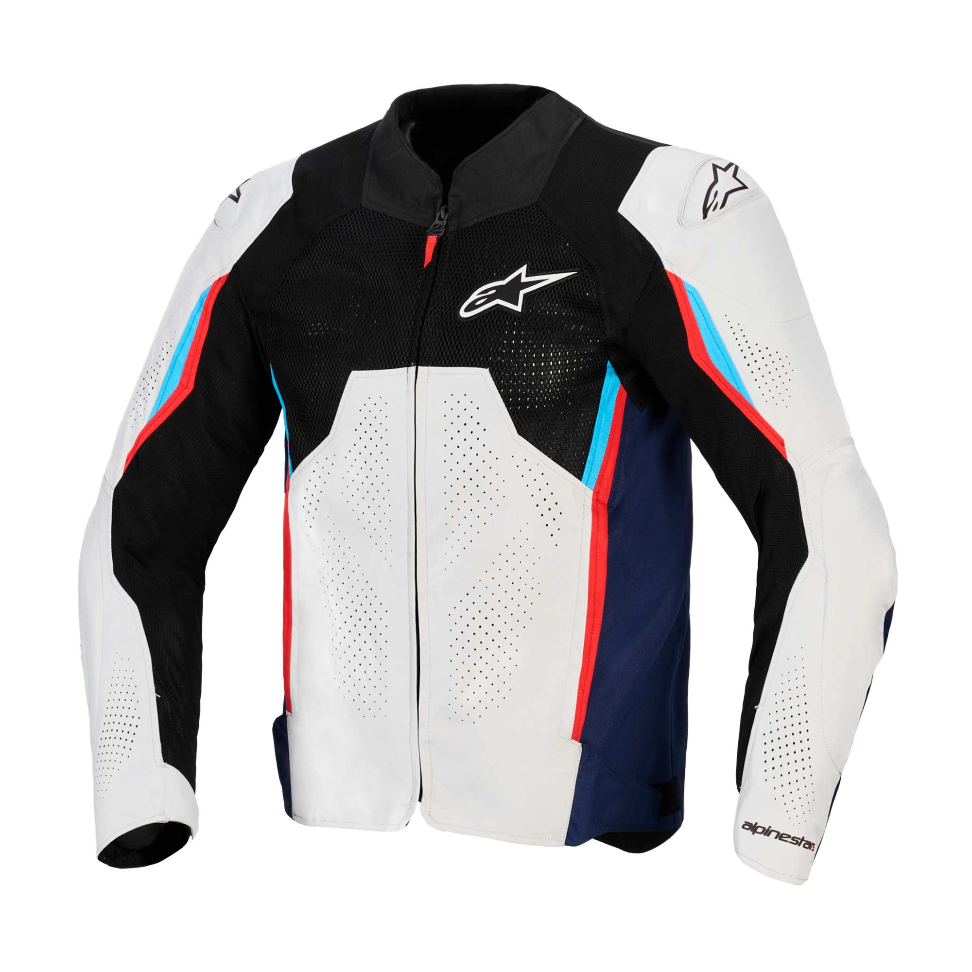 Alpinestars AST V3 AIR Motorcycle Vented Jacket (Silver/Deep Blue/Bright Red)