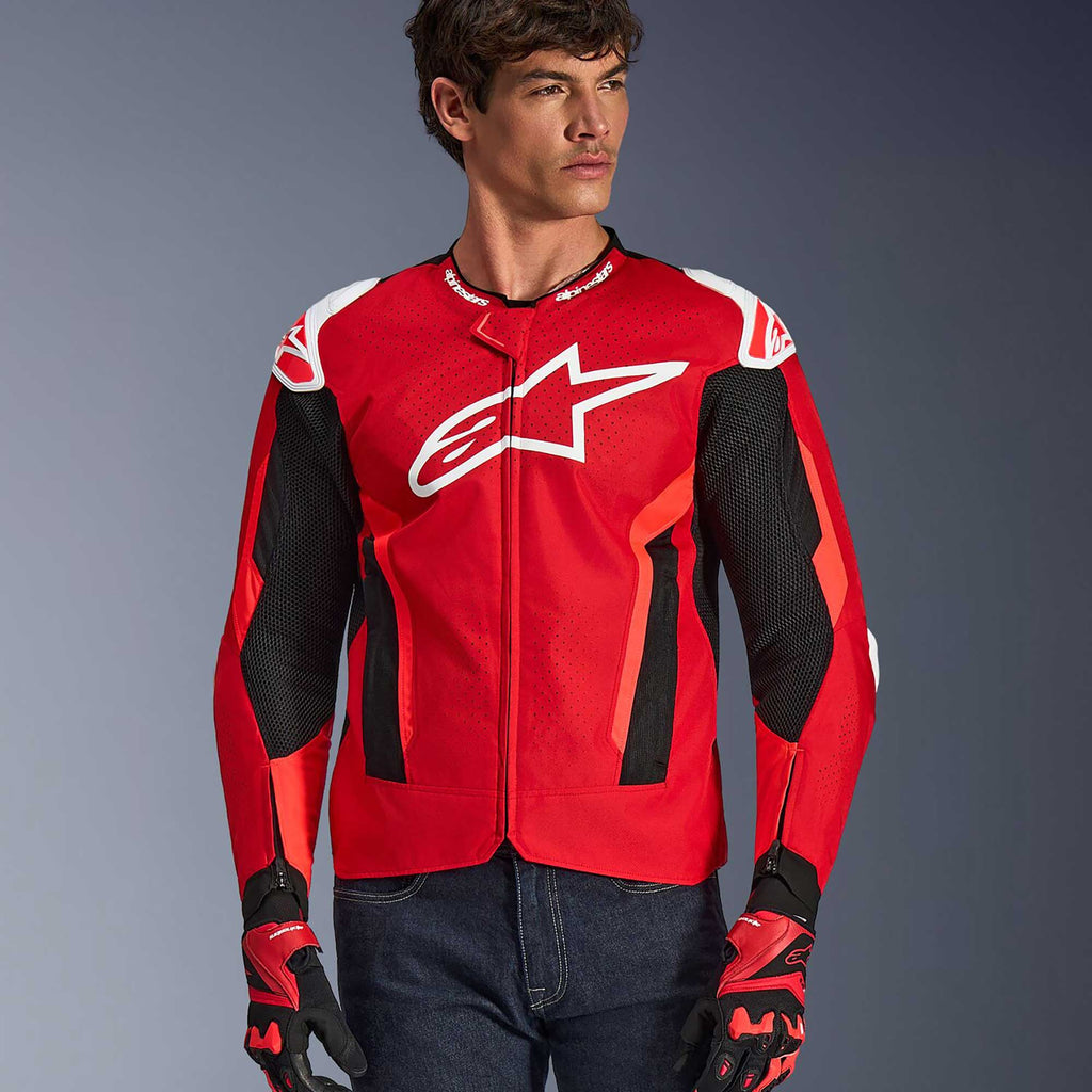 Alpinestars T-GP AIR Motorcycle Vented Jacket Bright Red/Black/Red Fluo)