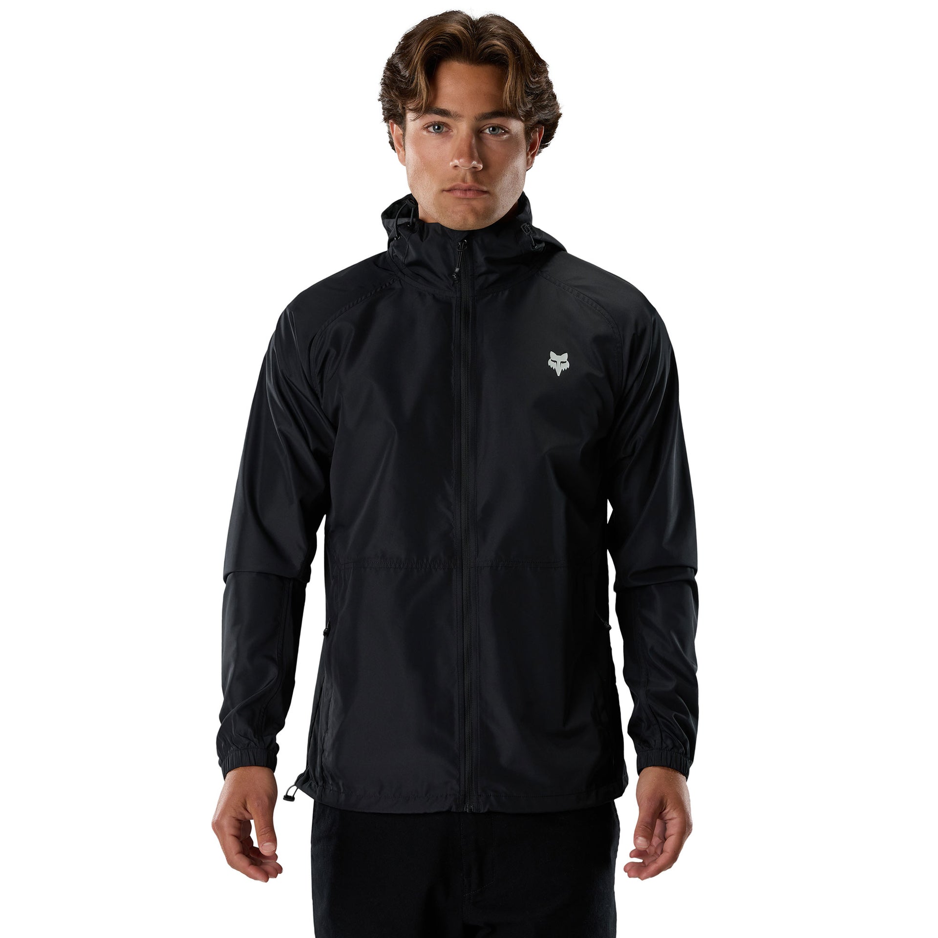 FOX Racing Mens Jacket - FOX HEAD Windbreaker (Black)