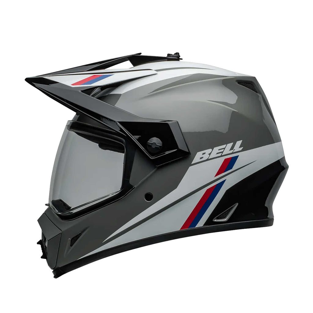 BELL MX-9 ADV Mips ALPINE Adventure Helmet (Nardo Grey/White/Red/Blue)