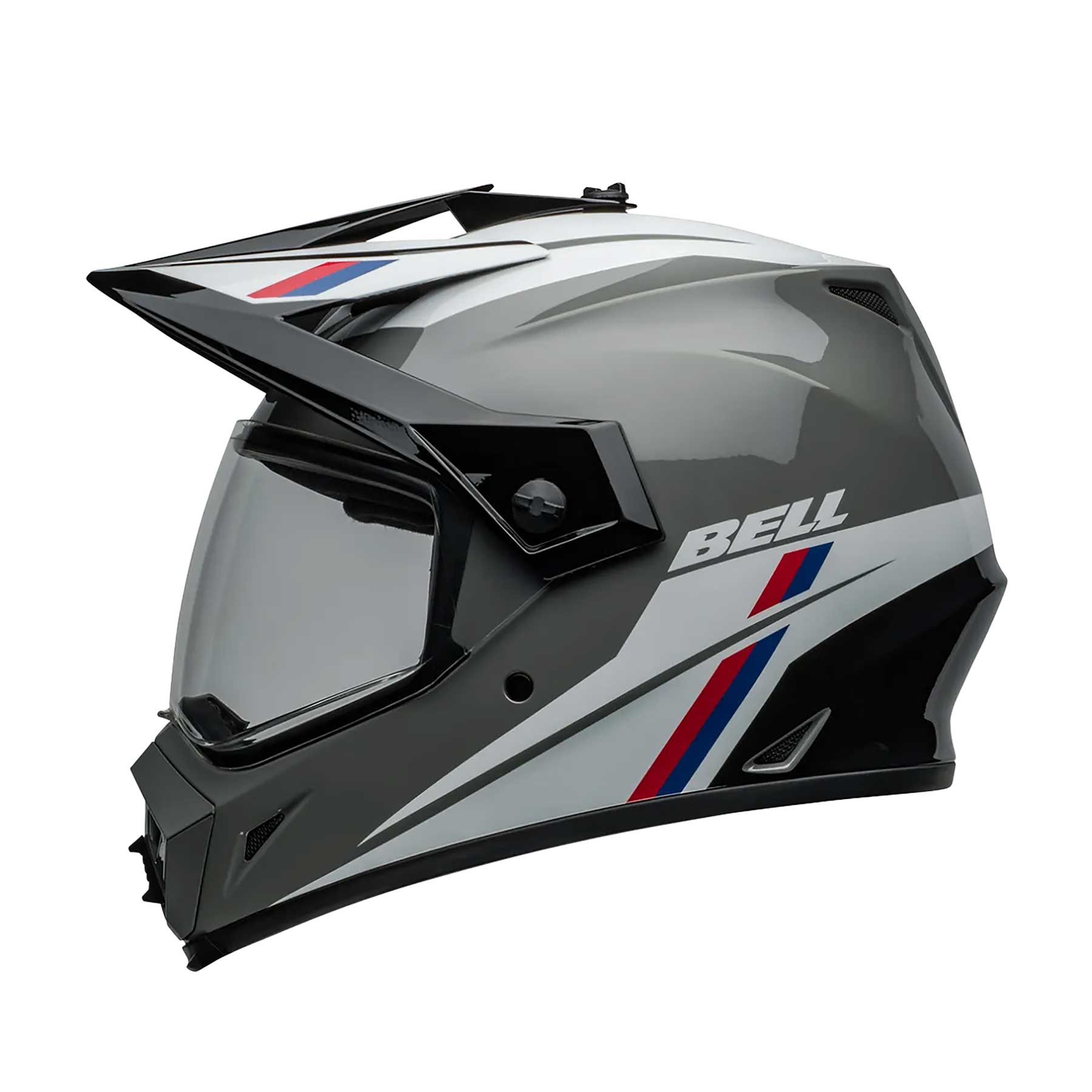 BELL MX-9 ADV Mips ALPINE Adventure Helmet (Nardo Grey/White/Red/Blue)