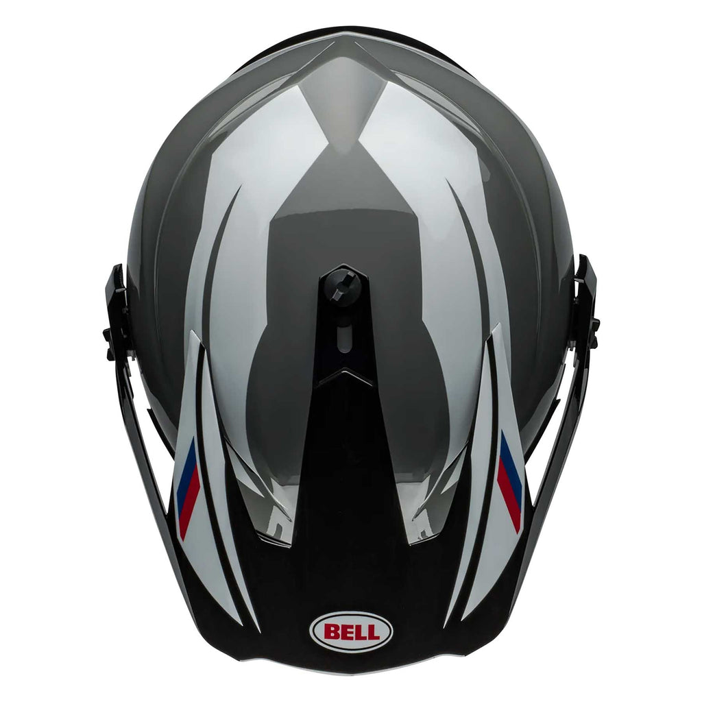 BELL MX-9 ADV Mips ALPINE Adventure Helmet (Nardo Grey/White/Red/Blue)